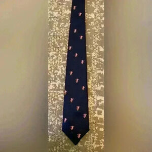 Christmas Santa Claus Del Cino tie color Navy